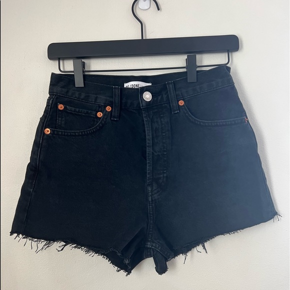 RE/DONE black high waisted shorts, size 25, worn once - Picture 2 of 6